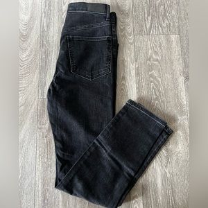 Express black high waist straight leg jeans sz00R/24 inseam 27”